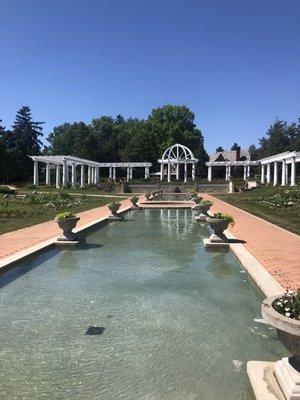 Gorgeous fountain at the rose garden