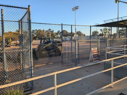 Softball field being renovated