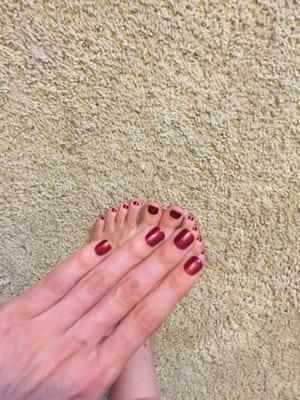 Thank you to Ruslana. My pedi and mani - just perfect. Great job.