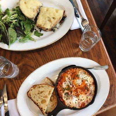 croque champignon and baked eggs (IG: @joa.chn)