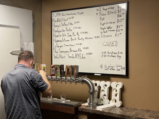 Beers on tap!