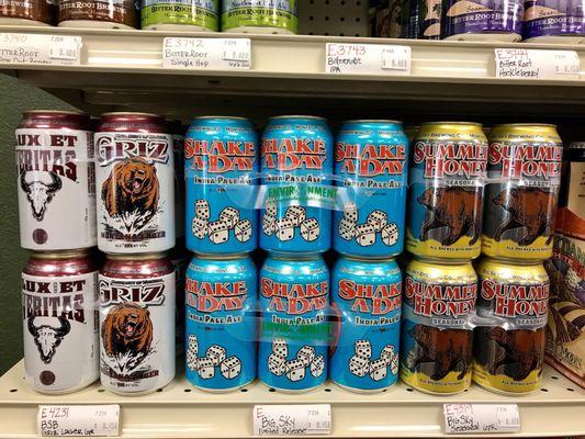 Great selection of Montana made beers