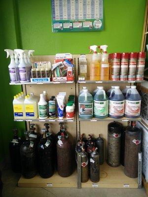 Cleaning Supplies, Gas/Brazing Materials