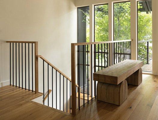 Stairwell remodel and Full-service interior design