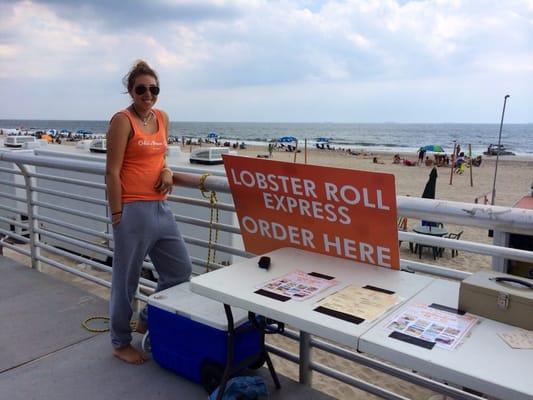 She needs a furry lobster costume and/or branding up at boardwalk level - it's a bit easy to miss.