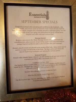 September specials