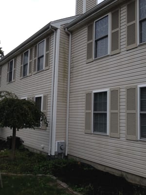 Vinyl Siding before washing