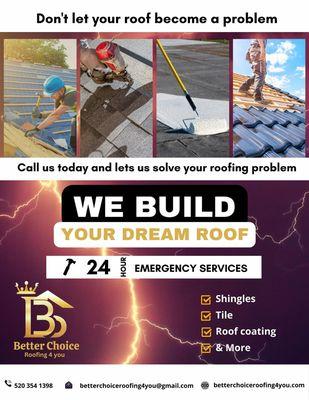 Need a roof inspection or roof emergency call us today!!!