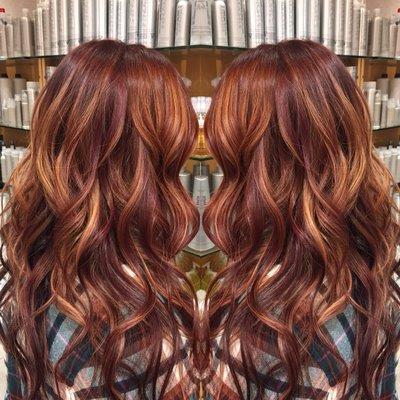 Red violet, copper, brown red! Highlights//lowlights