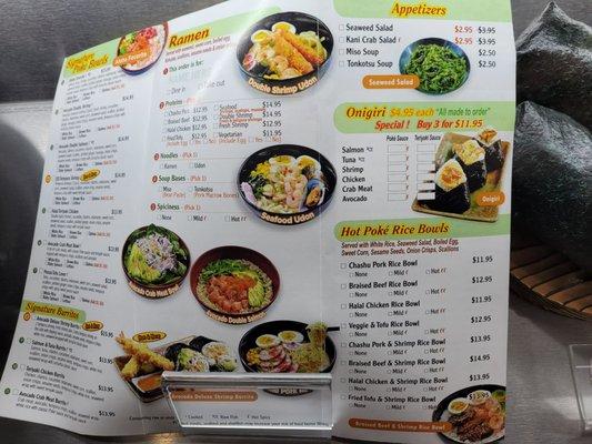 Menu side 2