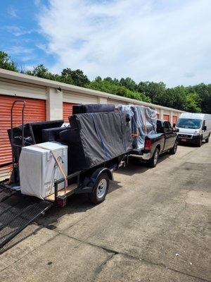 2 beds and living room. To a storage