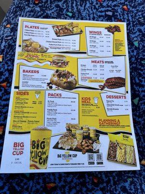 Dickey's bbq menu