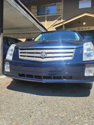 Cadillac srx.. front end repaired