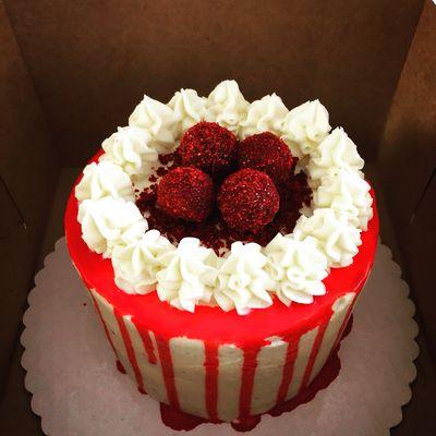 Red velvet with a cream cheese frosting 6 inches- $50