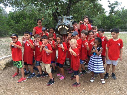 Trip for Summer Camp to roar with a T-Rex.