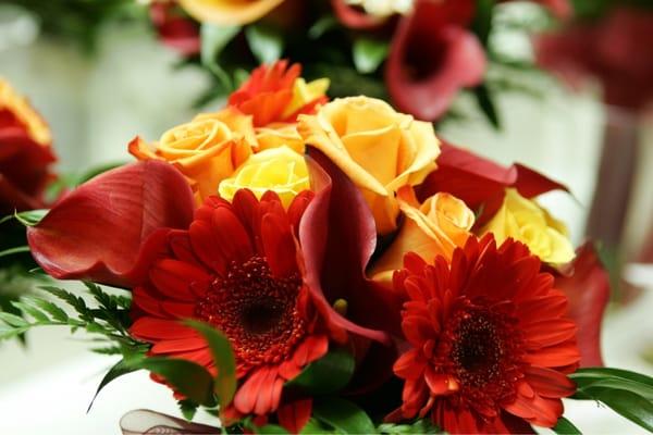 These were our lovely brides maid flowers.