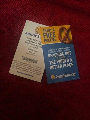 FREE PRETZEL COUPONS!!!