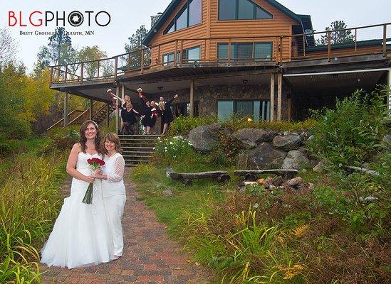 brides at wedding near Ely, MN