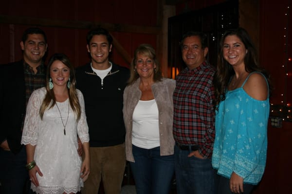 Drew, Taryn, Derek, Karin, Fabian and Hollyn at the VIP dinner.