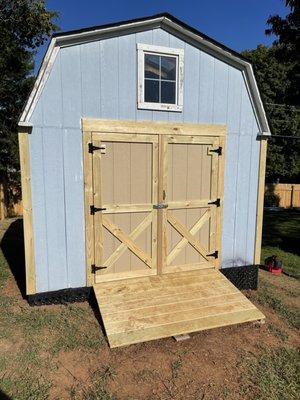 New Shed Doors with new ramp.