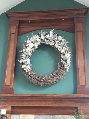 Home Decor - Silk floral grapevine wreath