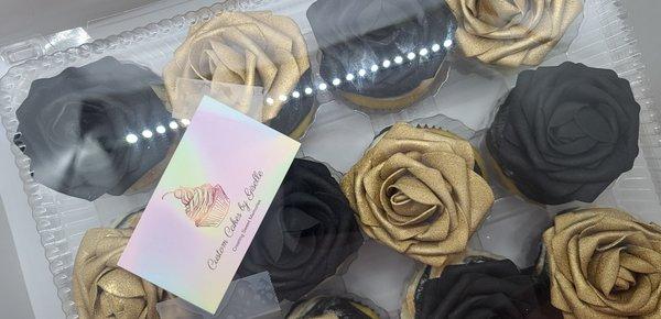 Cupcakes with Flower toppers