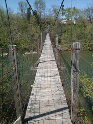 Check out some of the swinging bridges.