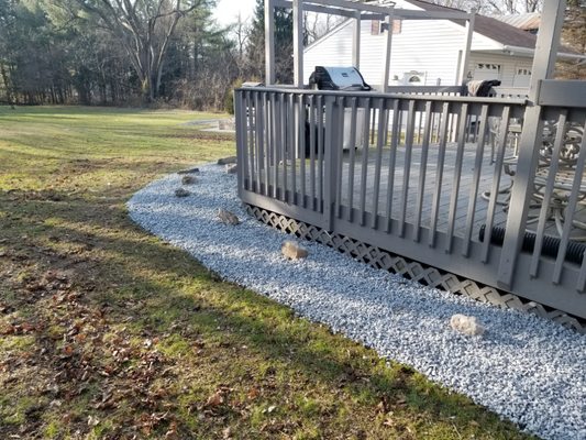 Stone flowerbed