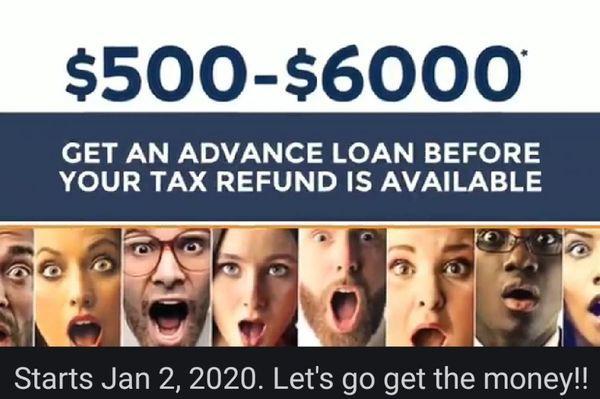 Advance loans up to $6000 starting Jan 2020