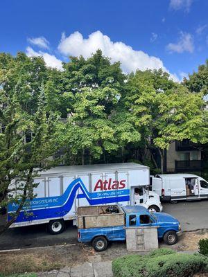 Moving team (in the Atlas truck) after an efficient move out in Seattle's UDistrict area