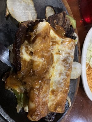 T-bone steak and cheese enchiladas #44