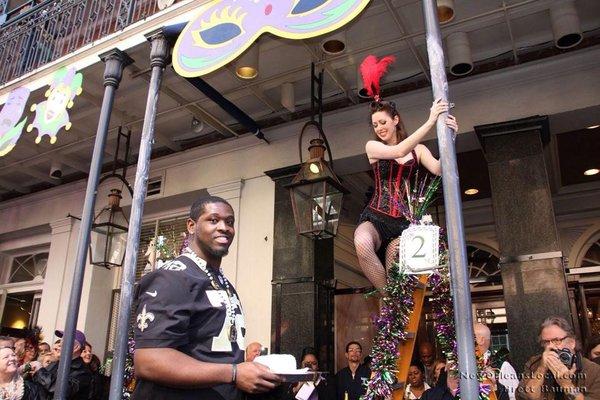 Traditional Mardi Gras Tradition.... Greasing of the pole ceremony.... Learn about this tradition on a walking tour in the french quarter!