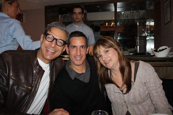 Tony & Kim Savant with his old L.A. colleague, Jeff Goldblum, at a Playhouse West-Philadelphia event, New York City, December, 2013.