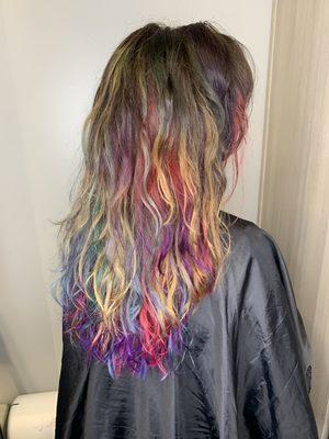 Rainbow hair