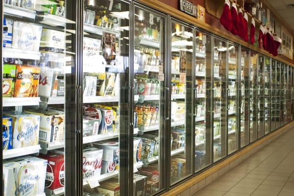 Plenty of cooler doors to keep you beer and wine nice and cold.