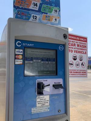 Picture of car wash payment kiosk