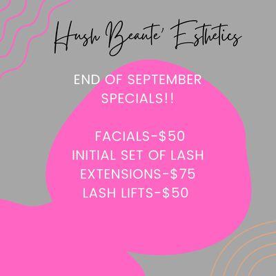 End of September Specials