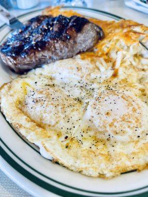 6 oz. Sirloin Steak and Eggs