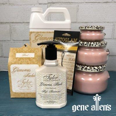 Carrying a complete line of Tyler Candles including Glamorous Wash, melters, sachets, room spray and more!