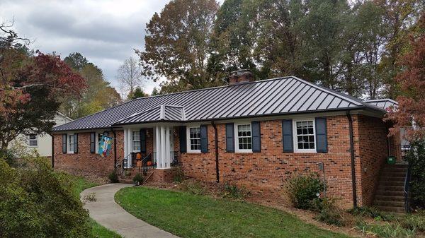 New Bronze Standing Seam Metal Roof - Angle View