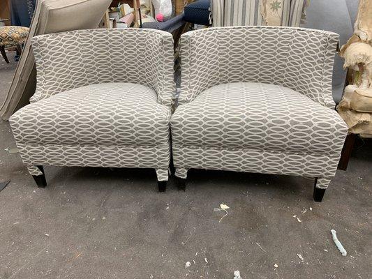 Pair of club chairs