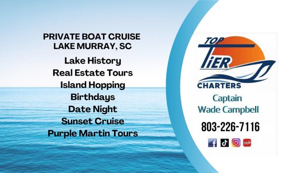 Call today to book your private charter!