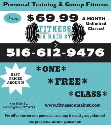 Take a complementary class with us! Give us a call to get signed up for a class.