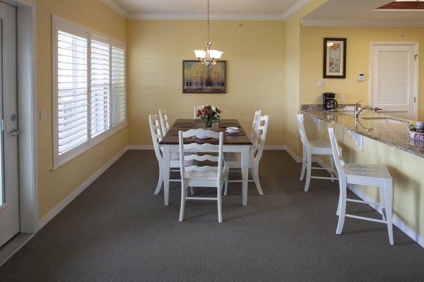 Dining area for 2-bedroom unit.