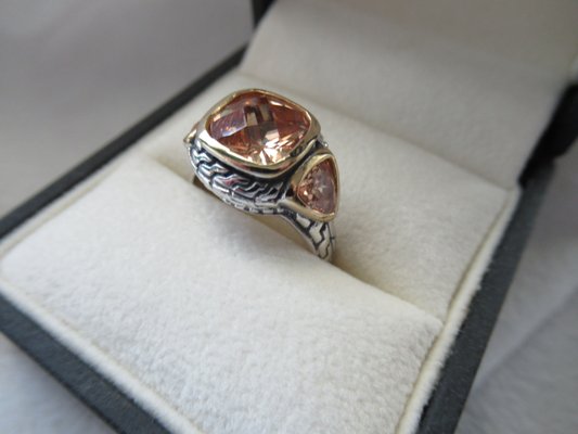 Phillip Gavriel style Sterling Silver Citrine Ring