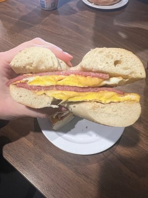 Pork roll bagel