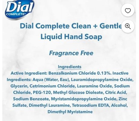 Dial Complete Clean & Gentle Liquid Hand Soap information