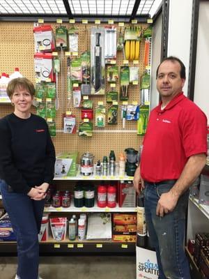 Hebron True Value's Owner, Randy, and Mgr, Diane.