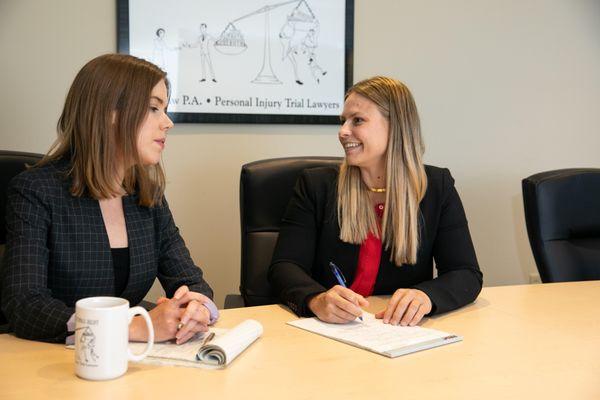 Mara Brust and Kate Hockin- Hall Law Personal Injury Attorneys