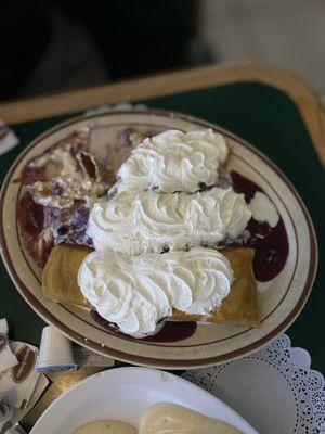 Blueberry crepes